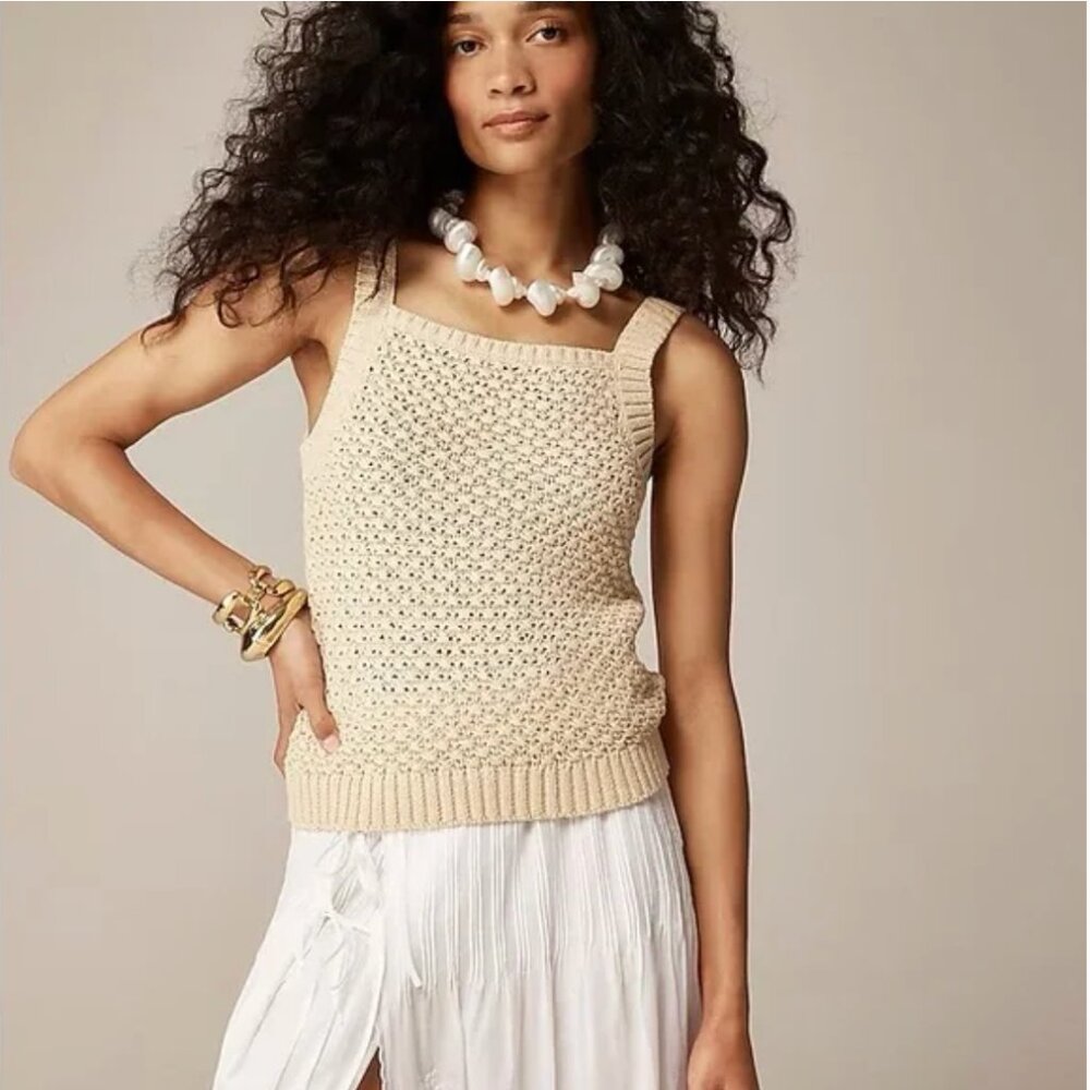 J. Crew Basket-stitch Sweater Tank